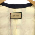 Gucci Coat Tweed GG Button Middle Length Check 38 White