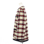 Gucci Coat Tweed GG Button Middle Length Check 38 White