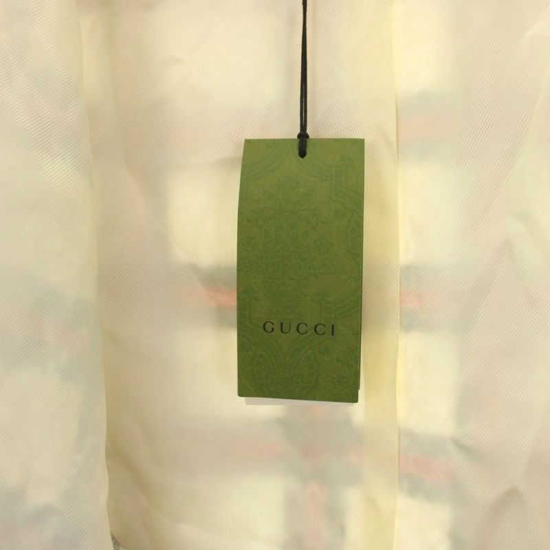 Gucci Coat Tweed GG Button Middle Length Check 38 White