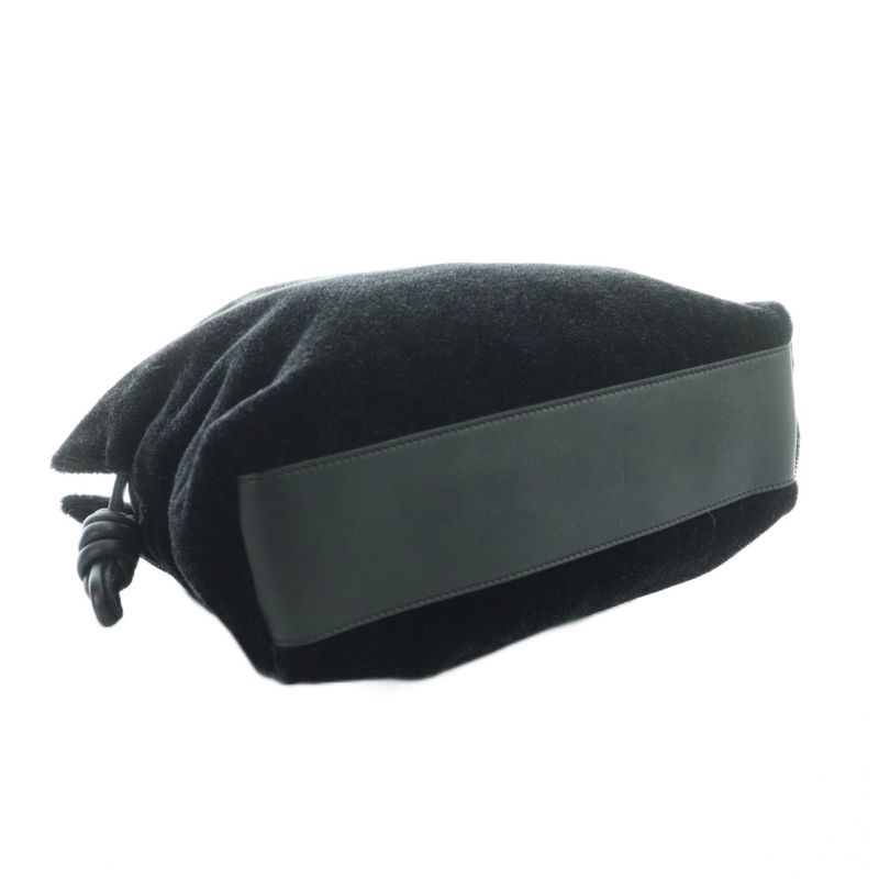 Loewe Flamenco Clutch Shoulder Bag Drawstring Mohair