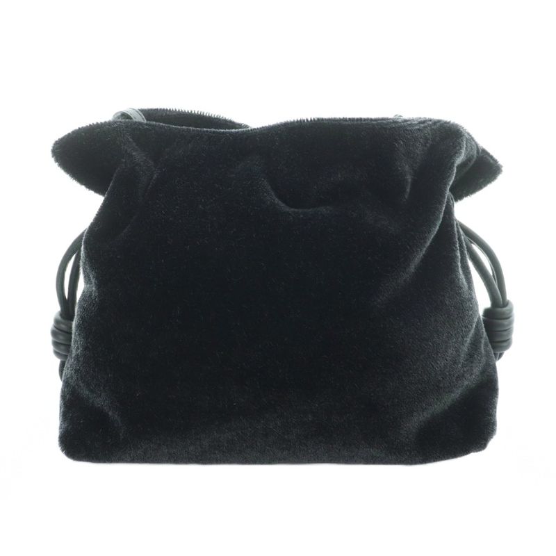 Loewe Flamenco Clutch Shoulder Bag Drawstring Mohair