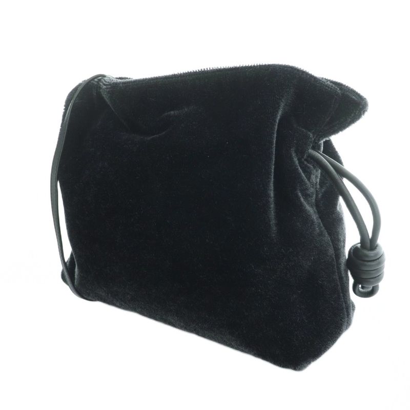 Loewe Flamenco Clutch Shoulder Bag Drawstring Mohair