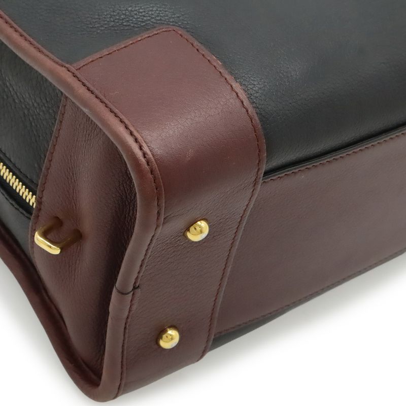 Loewe Amazona 28 Anagram Handbag Mini Boston Tricolor Lucara 3 Black Brown Wine Red