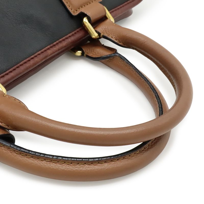 Loewe Amazona 28 Anagram Handbag Mini Boston Tricolor Lucara 3 Black Brown Wine Red