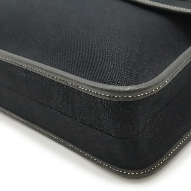 Hermes Buenaventura MM Business Briefcase Document Purse Handbag Toile