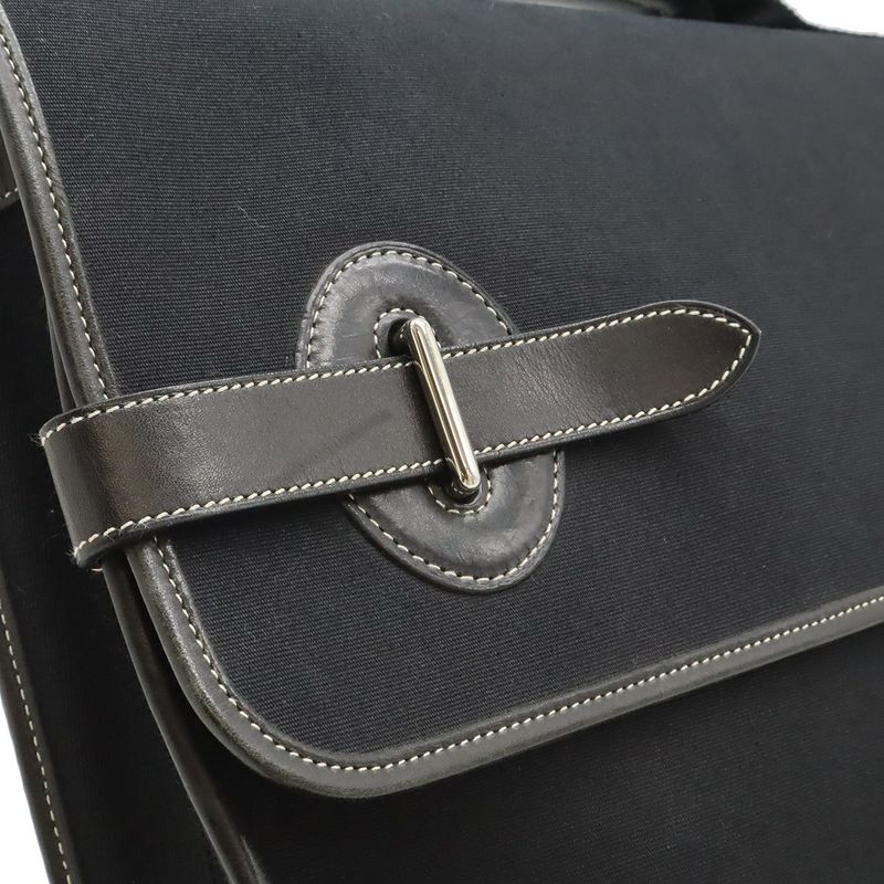 Hermes Buenaventura MM Business Briefcase Document Purse Handbag Toile