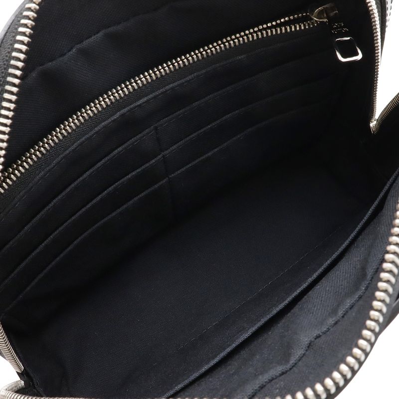 Louis Vuitton Epi Hoche Clutch Leather Noir Black Silver