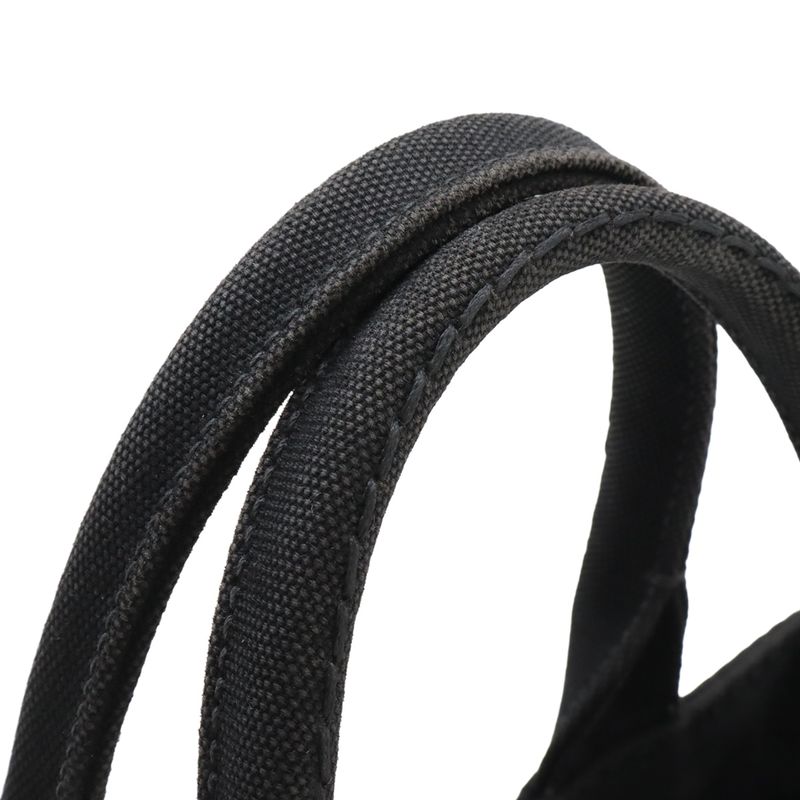 Prada Canapa 2-Way Shoulder Bag Crossbody Canvas Nero Black Gold