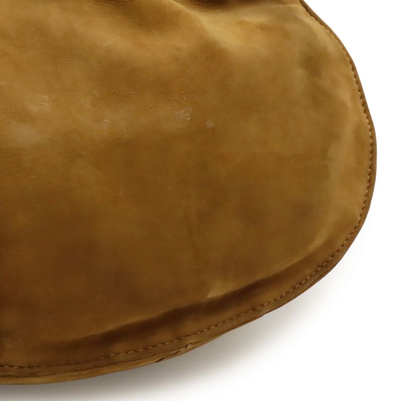 Loewe Anagram Shoulder Bag Pochette Drawstring Nubuck Leather