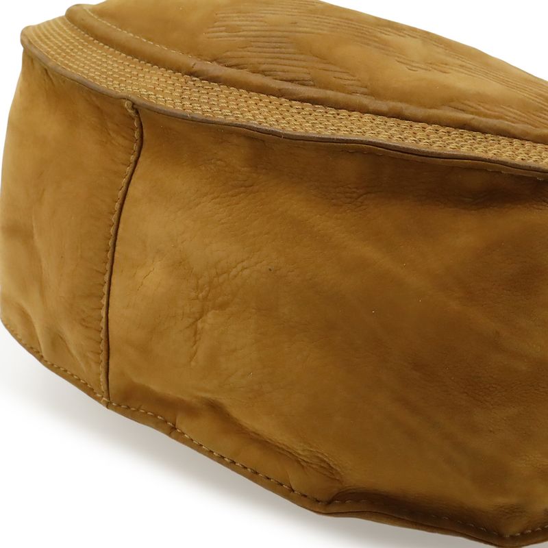 Loewe Anagram Shoulder Bag Pochette Drawstring Nubuck Leather