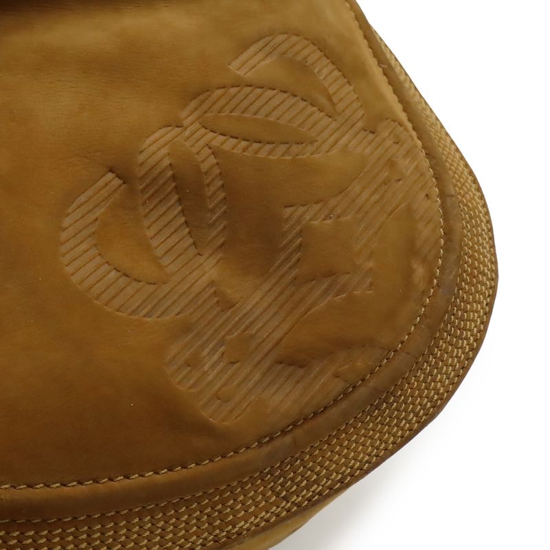 Loewe Anagram Shoulder Bag Pochette Drawstring Nubuck Leather