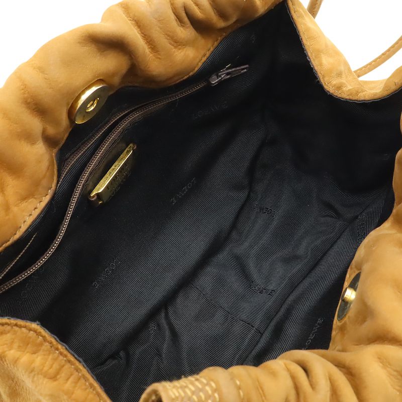 Loewe Anagram Shoulder Bag Pochette Drawstring Nubuck Leather
