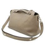 Fendi by the Way Large 2-Way Shoulder Bag Leather Grey Silver Greige