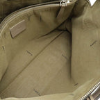 Fendi by the Way Large 2-Way Shoulder Bag Leather Grey Silver Greige