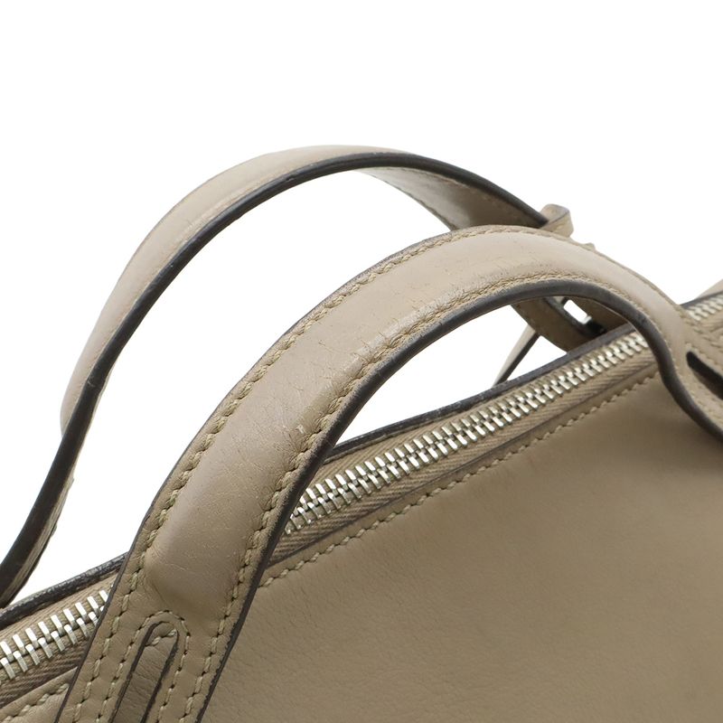 Fendi by the Way Large 2-Way Shoulder Bag Leather Grey Silver Greige