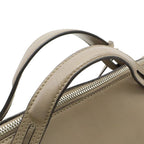 Fendi by the Way Large 2-Way Shoulder Bag Leather Grey Silver Greige