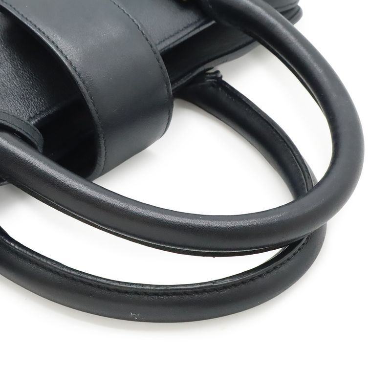 Saint Laurent Paris YSL Yves Monogram Cabas Handbag 2-Way Dark Navy