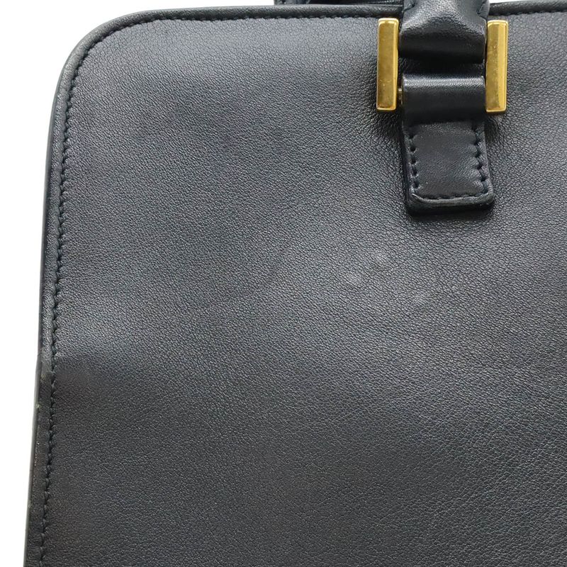 Saint Laurent Paris YSL Yves Monogram Cabas Handbag 2-Way Dark Navy