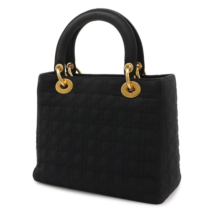 Dior Cannage Mini Bag Nylon Black Gold