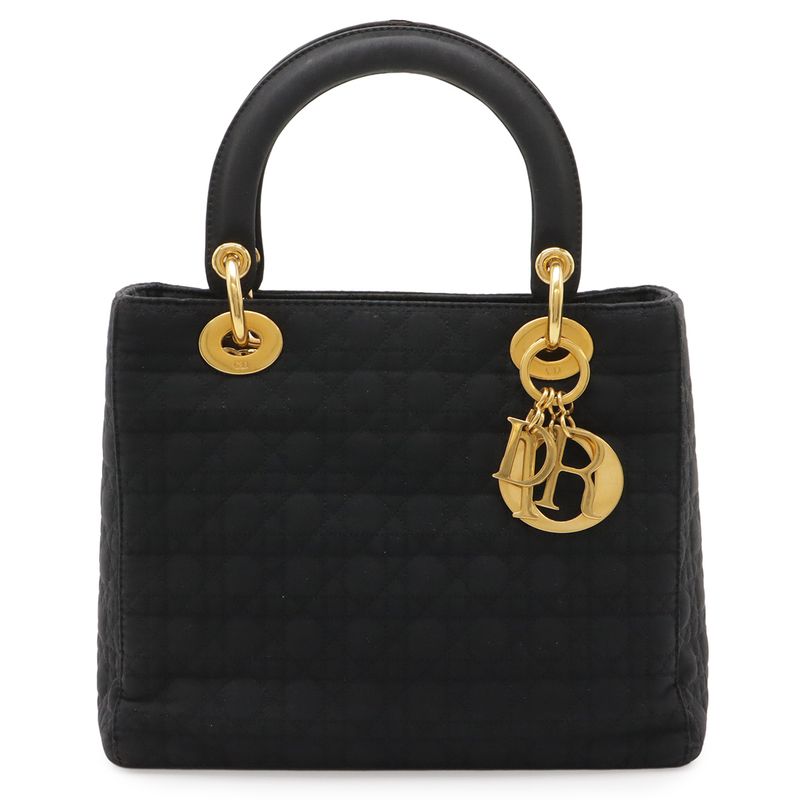 Dior Cannage Mini Bag Nylon Black Gold