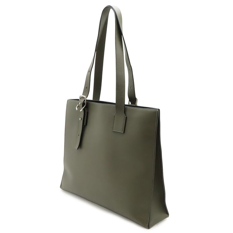 Loewe Anagram Buckle Horizontal Tote Shoulder Bag Semi Leather