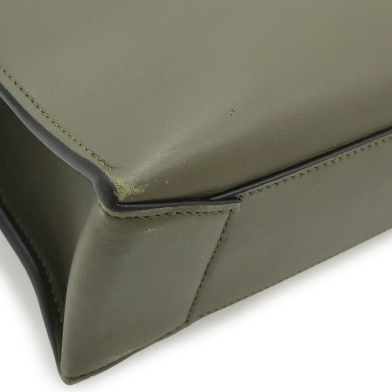 Loewe Anagram Buckle Horizontal Tote Shoulder Bag Semi Leather