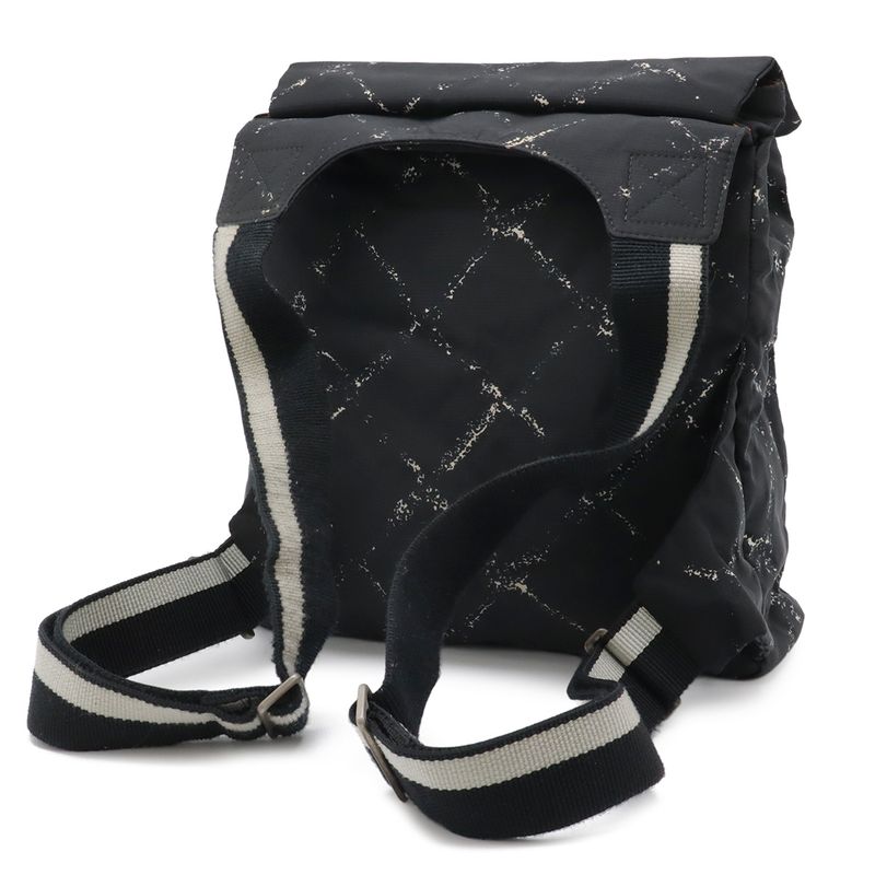 Chanel Old Travel Backpack Black Red