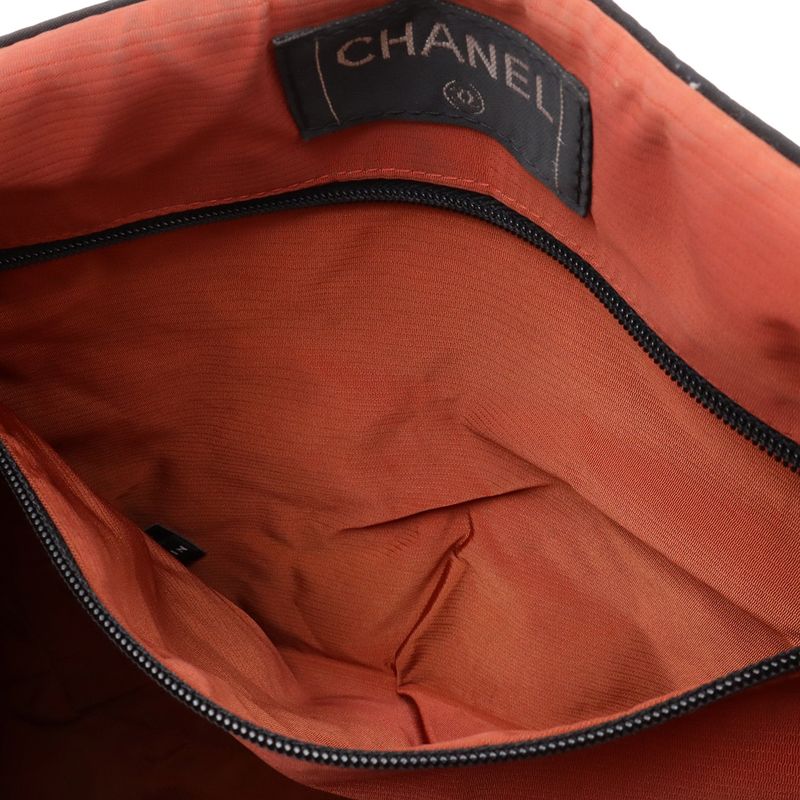 Chanel Old Travel Backpack Black Red