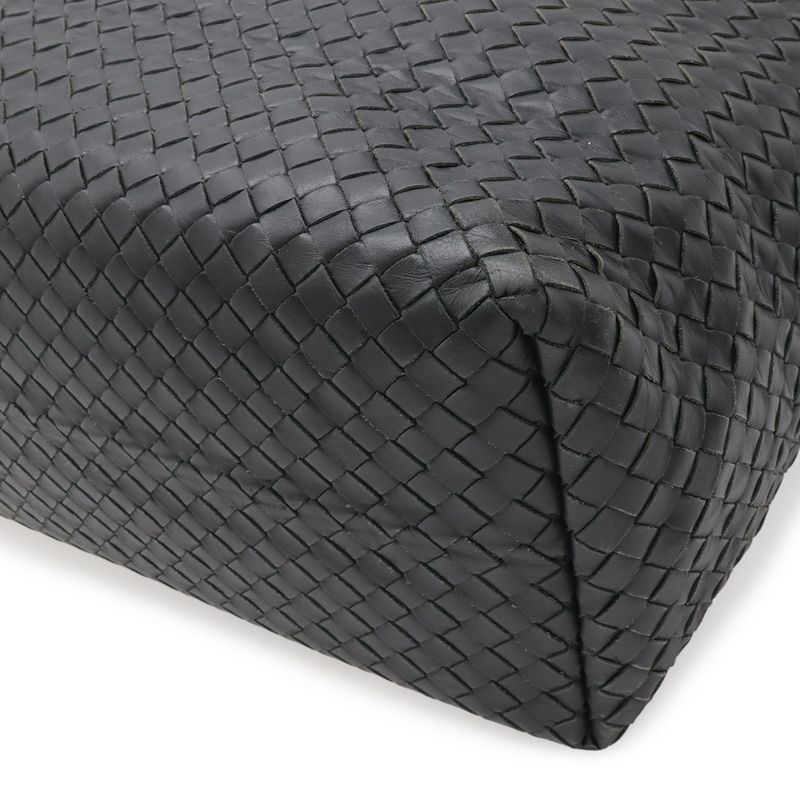 Bottega Veneta Intrecciato Tote Shoulder Bag Leather Black