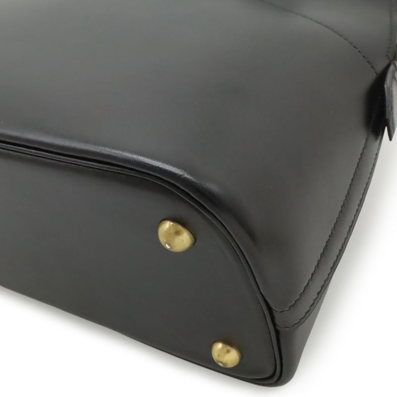 Hermes Bolide 31 2-Way Shoulder Bag Box Calf Leather Black Gold