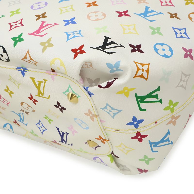 Louis Vuitton Monogram Multicolor Ani GM Tote Shoulder Bag Chain Ribbon Bron