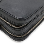 Louis Vuitton Taiga Pavel Clutch Leather Ardoise Black Silver