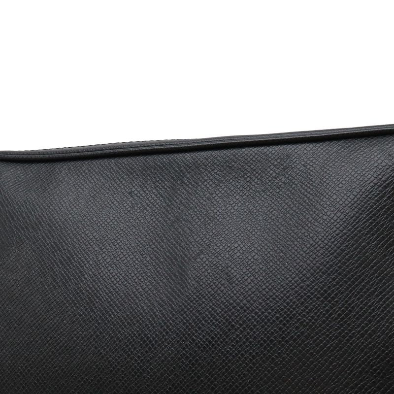 Louis Vuitton Taiga Pavel Clutch Leather Ardoise Black Silver