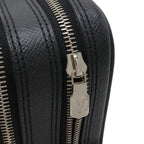 Louis Vuitton Taiga Pavel Clutch Leather Ardoise Black Silver