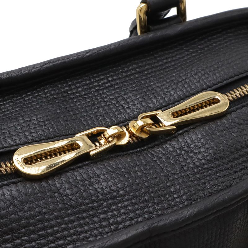 Loewe Amazona 28 Anagram Mini Boston Bag Leather Black Gold