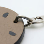Hermes Bag Charm Animal Hippopotamus Leather Grey Cover Greige