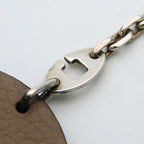 Hermes Bag Charm Animal Hippopotamus Leather Grey Cover Greige