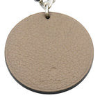 Hermes Bag Charm Animal Hippopotamus Leather Grey Cover Greige