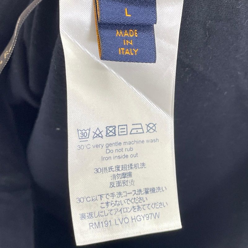 Louis Vuitton Logo Brick Print Short Sleeve Top T-Shirt ) Black