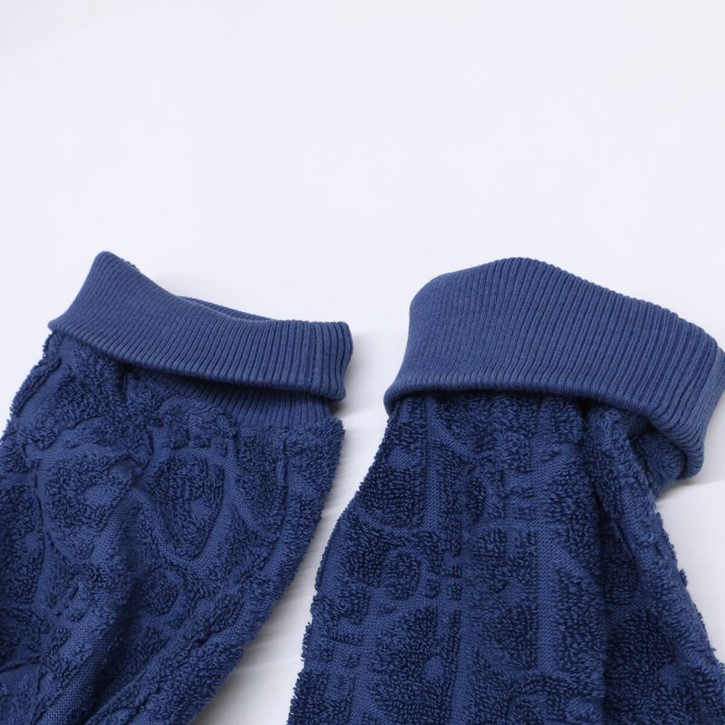 Dior Oak Cotton Jacquard Long Sleeve T-Shirt ) Navy