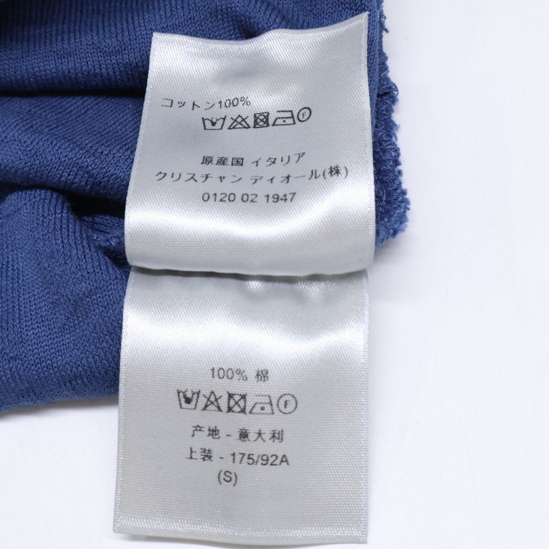 Dior Oak Cotton Jacquard Long Sleeve T-Shirt ) Navy