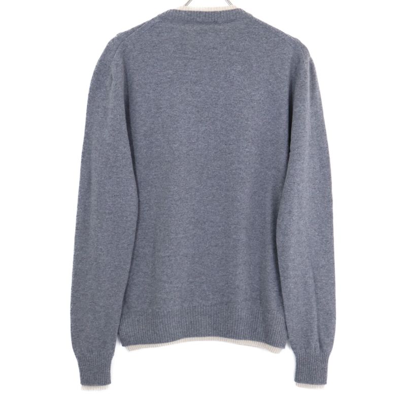 Hermes Wool Layered Knit Sweater ) Gray