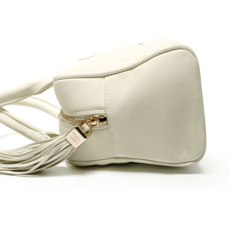 Chanel Handbag Soft Caviar CC Logo Fringe