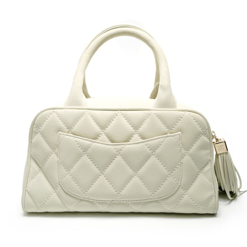 Chanel Handbag Soft Caviar CC Logo Fringe