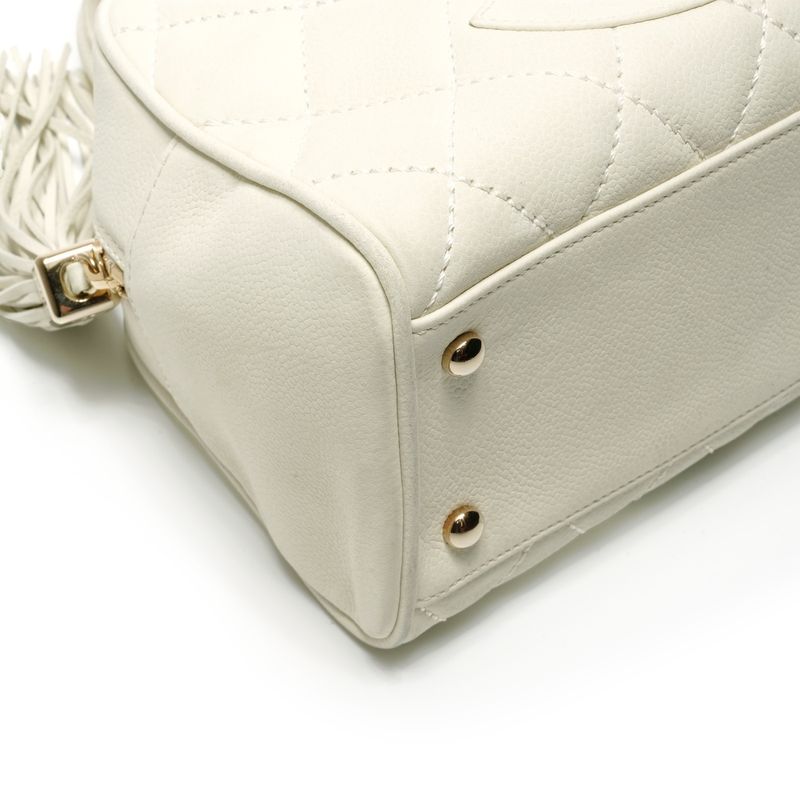 Chanel Handbag Soft Caviar CC Logo Fringe