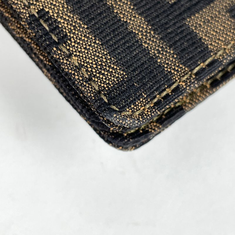 Fendi Zucca Pattern Shoulder Bag Canvas Brown