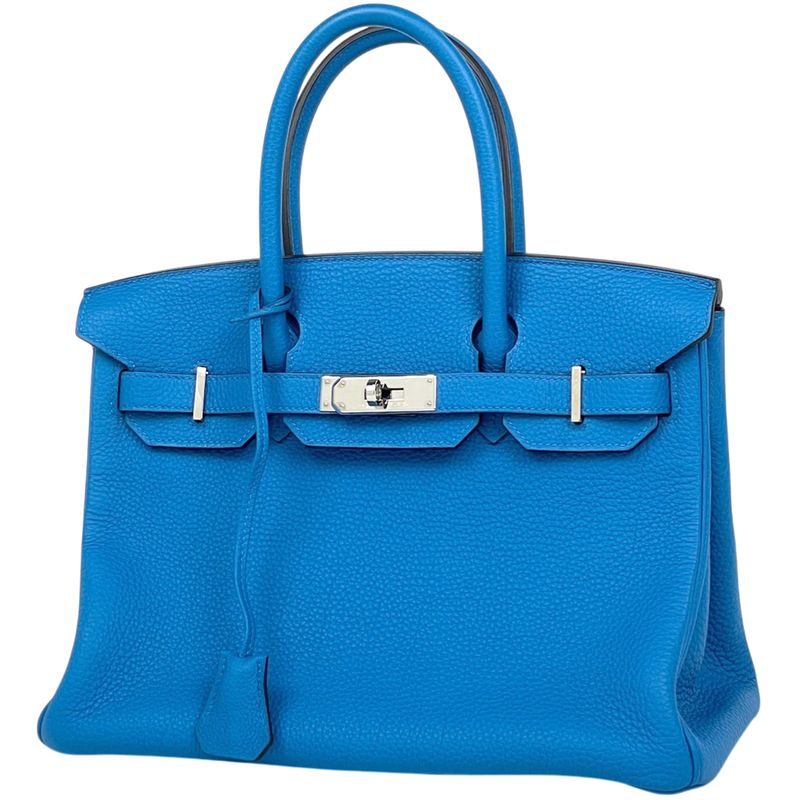 Hermes Birkin 30 Handbag Togo Blue Zanzibar Blue-zanzibar
