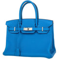 Hermes Birkin 30 Handbag Togo Blue Zanzibar Blue-zanzibar