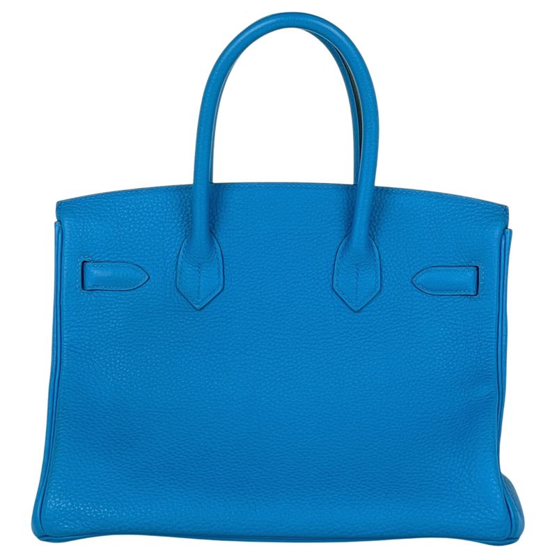 Hermes Birkin 30 Handbag Togo Blue Zanzibar Blue-zanzibar