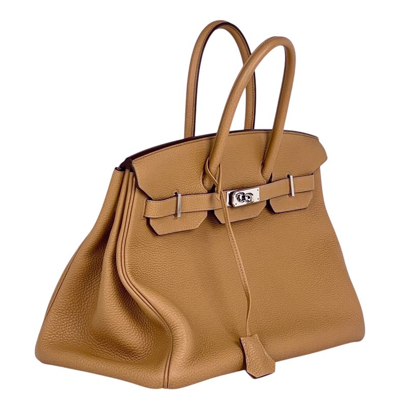Hermes Birkin 35 Handbag Togo Biscuit
